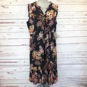 Women’s Floral midi pleated Dress Size XXL